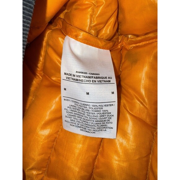 Nike Women’s Puffer Coat With Hood Tennessee Orange Gray Med Double Zip Down - Picture 6 of 8